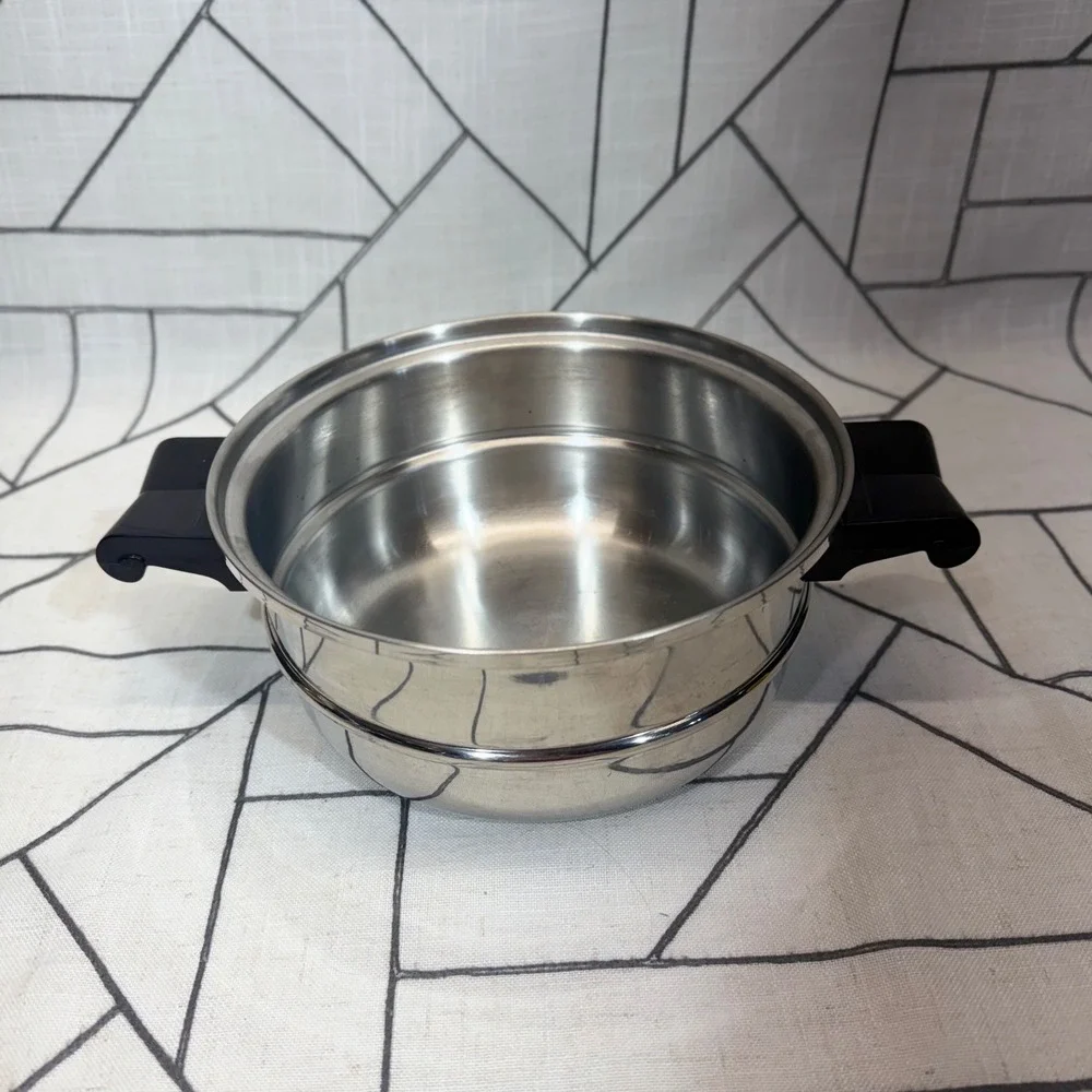 Saladmaster Double Boiler Insert 8 Inch Silver Stainless Steel Cookware